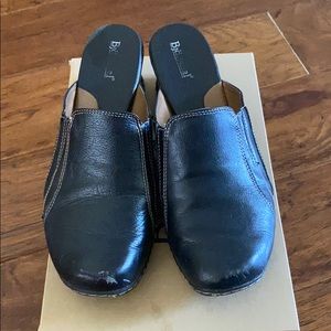 Bjorndal Black Leather Clog Slip Noli